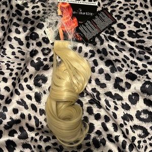 Clip in 1 piece platinum blonde hair extensions